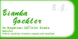 bianka gockler business card